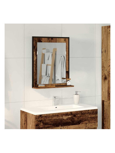 Sonata H Огледало за баня Старо дърво 50 x 12 x 60 см Инженерно дърво