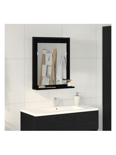 Sonata H Огледало за баня Черен дъб 50 x 12 x 60 см Инженерно дърво