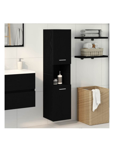 Sonata H Шкаф за баня с рафт Черния дъб 30 x 30 x 130 см Инженерно дърво