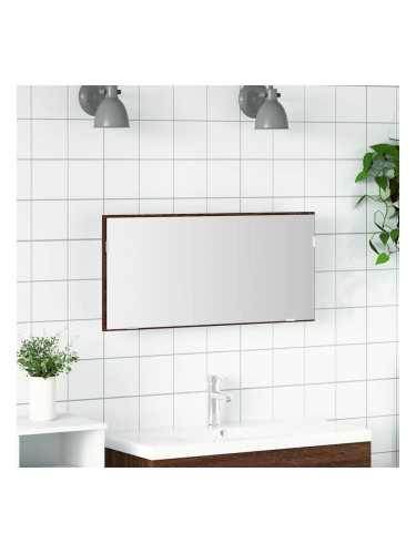 Sonata H Огледало за баня Кафяв дъб 80 x 8.5 x 37 см Инженерно дърво