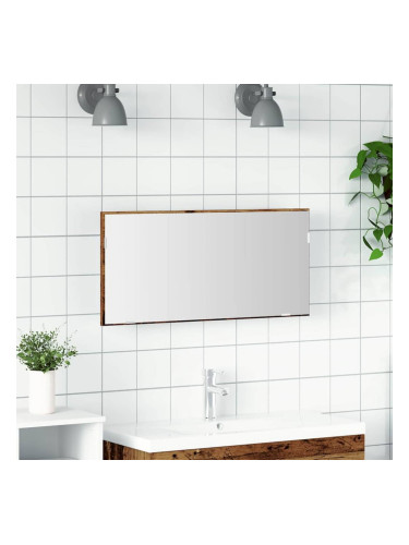 Sonata H Огледало за баня Старо дърво 80 x 8.5 x 37 см Инженерно дърво