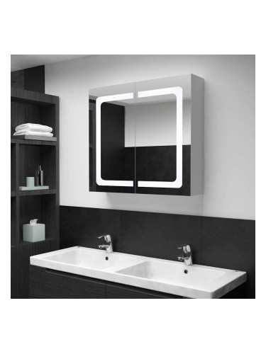 Sonata H LED шкаф с огледало за баня, 80x12,2x68 см