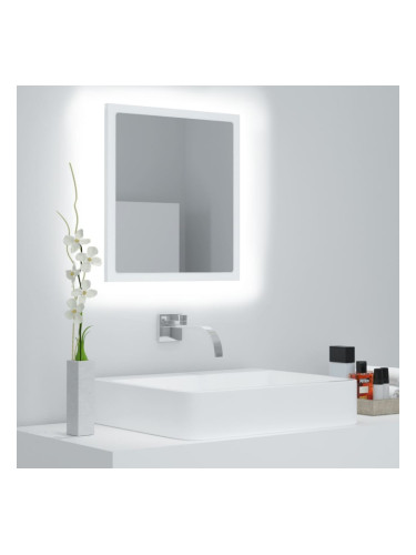Sonata H LED огледало за баня, бяло, 40x8,5x37 см, акрил