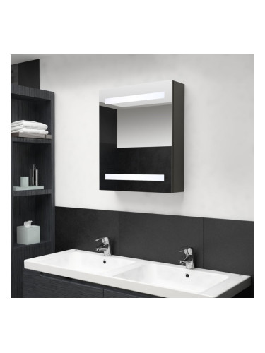 Sonata H LED шкаф с огледало за баня, антрацит, 50x14x60 см