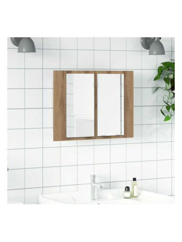 Sonata H LED огледален шкаф Artisan Oak 60x12x45 cm Инженерна дървесина