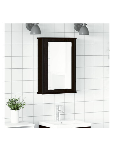 Sonata H Огледален шкаф за баня черен дъб 42x12x60 см инженерно дърво