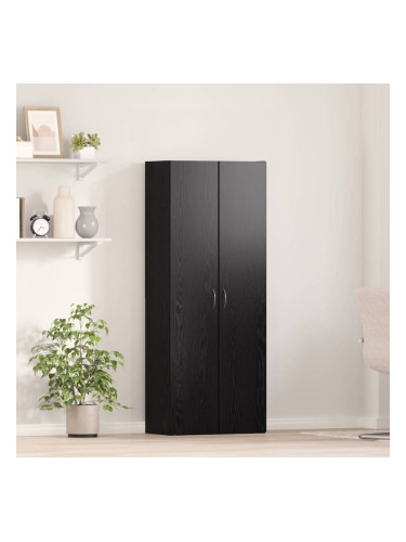 Sonata H Офис шкаф с рафт Черен дъб 60 x 32 x 153 Инженерно дърво
