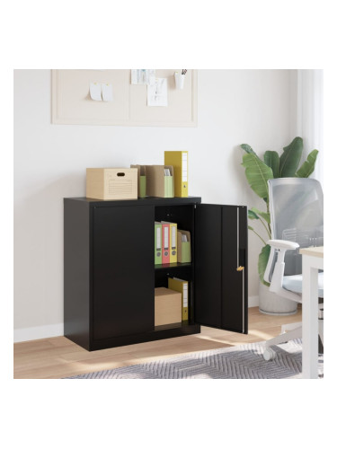Sonata H Шкаф за папки черен 79x40x90 см стомана