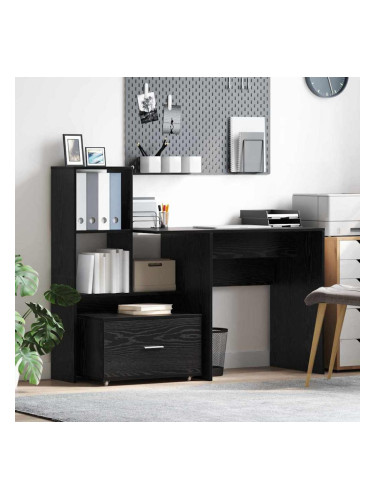 Sonata H Чекмеджетен шкаф Черно 55 x 45 x 33.5 см Инженерно дърво