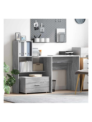 Sonata H Чекмеджетен шкаф с колело Сив 55 x 45 x 33.5 см Инженерно дърво