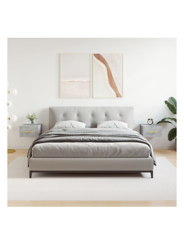 Sonata H Нощни шкафчета за стенен монтаж 2 бр бетонно сиви 35x35x20 см