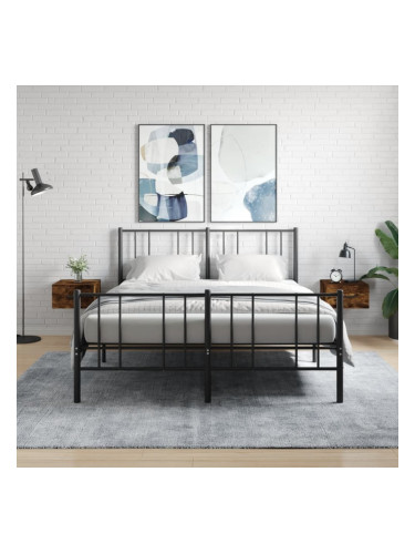 Sonata H Нощни шкафчета за стенен монтаж, 2 бр, опушен дъб, 35x35x20 см