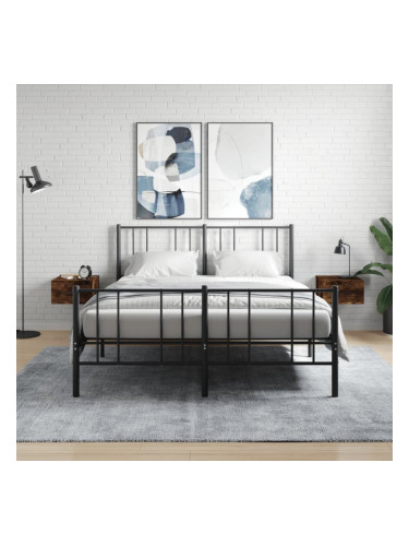 Sonata H Нощни шкафчета за стенен монтаж, 2 бр, опушен дъб, 35x35x20 см