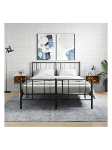 Sonata H Нощни шкафчета за стенен монтаж, 2 бр, опушен дъб, 35x35x20 см