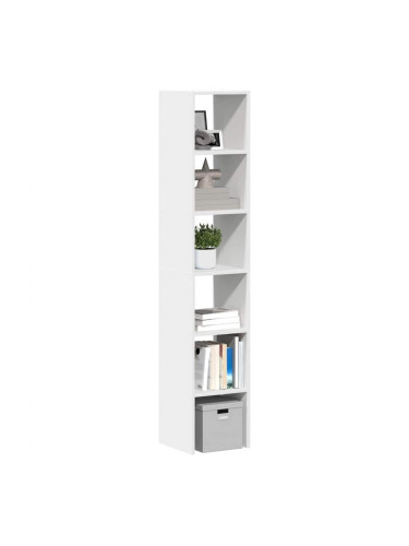 Sonata H Библиотеки 2 бр стифиращи бели 30x30x80 см инженерно дърво