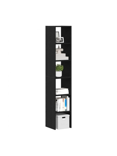 Sonata H Библиотеки 2 бр стифиращи черен дъб 30x30x80 см инженерно дърво