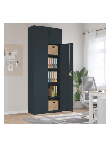 Sonata H Шкаф за папки антрацит 90x40x240 см стомана