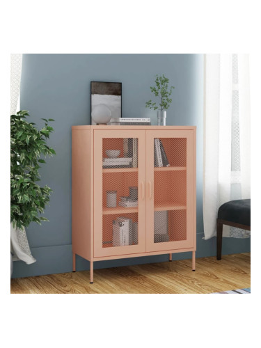 Sonata H Шкаф за съхранение, розов, 80х35х101,5 см, стомана