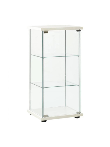 Sonata H Шкаф за съхранение, закалено стъкло, бял
