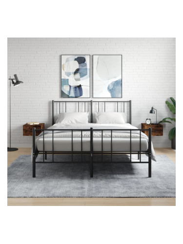 Sonata H Нощни шкафчета за стенен монтаж, 2 бр, опушен дъб, 35x35x20 см