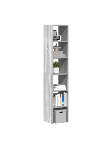 Sonata H Библиотеки 2 бр стифиращи сив сонома 30x30x80см инженерно дърво