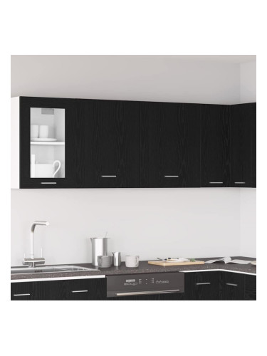 Sonata H Висящи шкафове 2 pcs Черен дъб 100 x 31 x 60 см Инженерно дърво