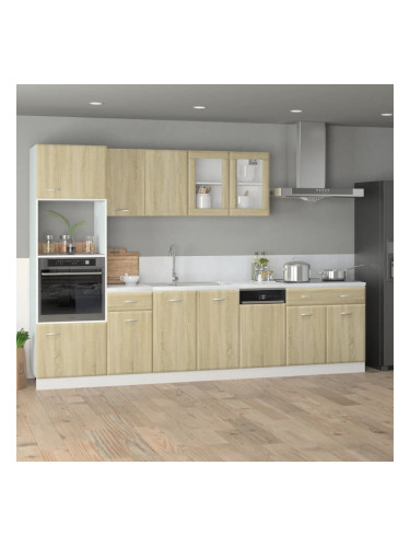 Sonata H Комплект кухненски шкафове, 7 части, Lyon, дъб сонома, инженерно дърво