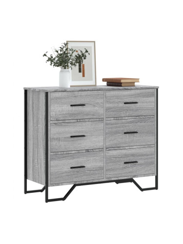 Sonata H Скрин с чекмеджета сив сонома 91x35,5x74,5 см инженерно дърво