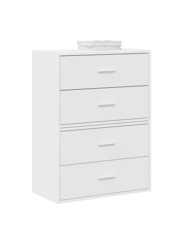Sonata H Шкафове с 2 чекмеджета 2 бр бели 60x31x40 см инженерно дърво