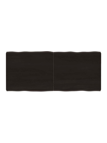 Sonata H Плот за маса тъмнокафяв 140x60x(2-6) см обработен масивен дъб