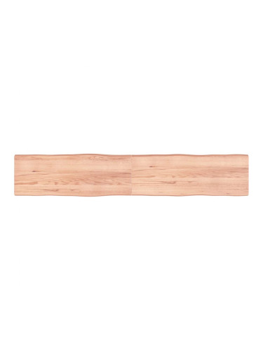 Sonata H Плот за маса светлокафяв 220x40x(2-6) см обработен масивен дъб