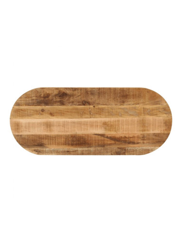 Sonata H Плот за маса 100x40x2,5 см овален масивно дърво грубо манго