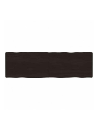 Sonata H Плот за маса тъмнокафяв 200x60x(2-4) см обработен масивен дъб