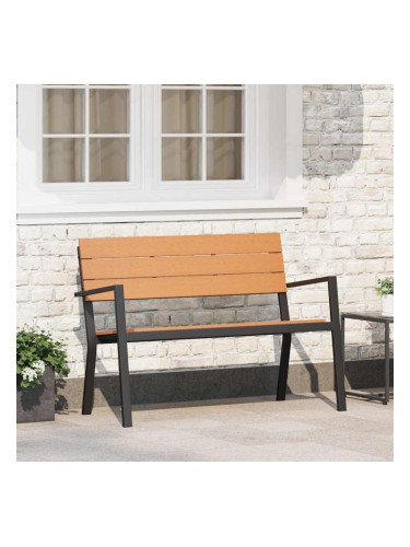Sonata H Градинска пейка Кафяво 118 x 54 x 77см Стомана