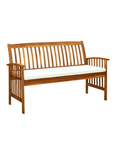 Sonata H Градинска пейка с възглавница, 147 cм, акация масив