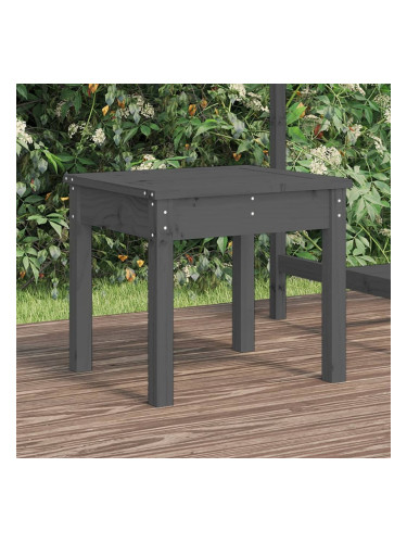 Sonata H Градинска пейка сива 50x44x45 см борово дърво масив