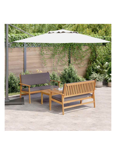 Sonata H Градински Софа Комплект 3 pcs Кафяво 75 x 45 x 38см