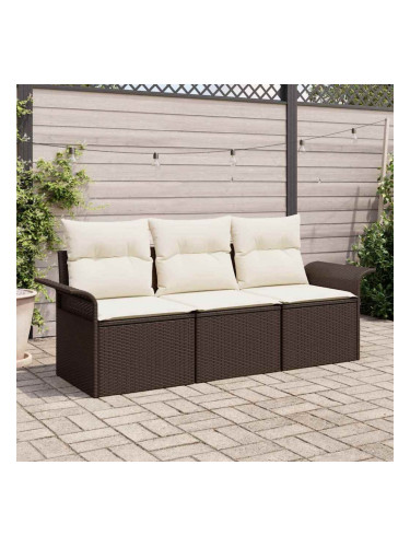Sonata H Градински Софа Комплект 3 pcs Кафяво 196 x 62 x 85см полиратан