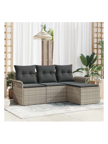 Sonata H Градински Софа Комплект 4 pcs Сив 55 x 55 x 37см полиратан