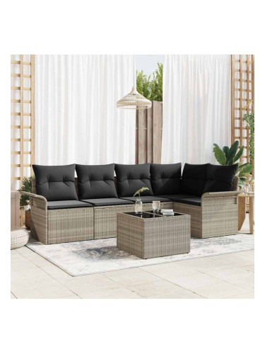 Sonata H Градински Софа Комплект 6 pcs Сив 55 x 55 x 37 см Полиратан