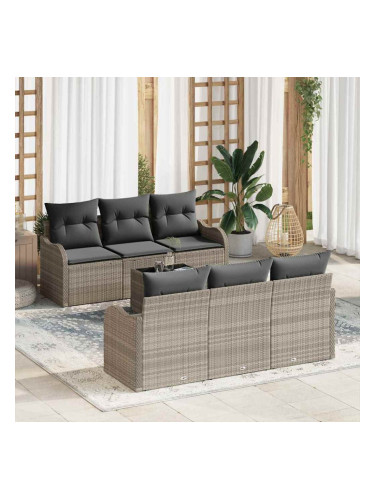 Sonata H Градински Софа Комплект 7 pcs Светлосиво 55 x 55 x 37 см
