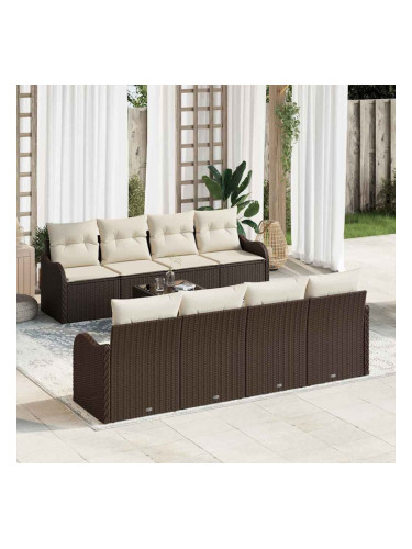 Sonata H Градински Софа Комплект 9 pcs Кафяво 55 x 55 x 37 см Полиратан