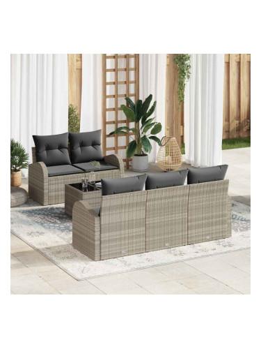 Sonata H Градински Софа Комплект 6 pcs Светлосиво 55 x 55 x 37 см