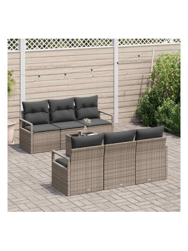 Sonata H Градински Софа Комплект 7 pcs Сив 55 x 55 x 37 см полиратан