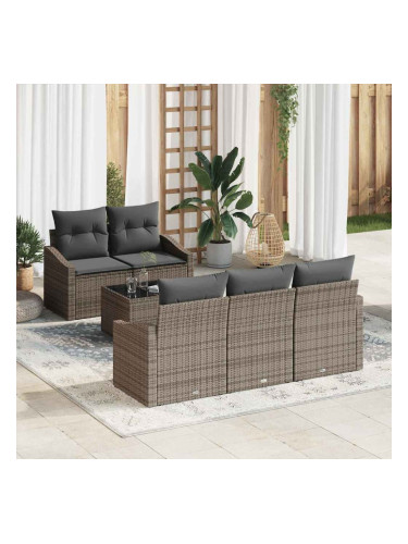 Sonata H Градински Софа Комплект с възглавница 6 pcs Сив 55 x 55 x 37 см