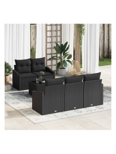 Sonata H Градински Софа Комплект 6 pcs Черно 55 x 55 x 37 см