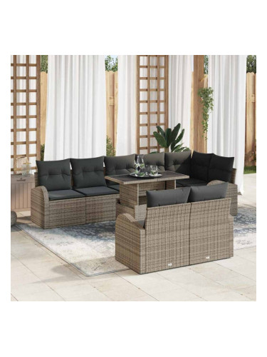 Sonata H Градински Софа Комплект 9 pcs Сив 100 x 55 x 73 см