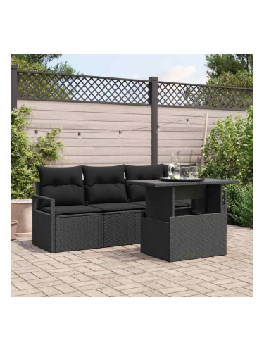 Sonata H Градински Софа Комплект 5 pcs Черно 100 x 55 x 73 см