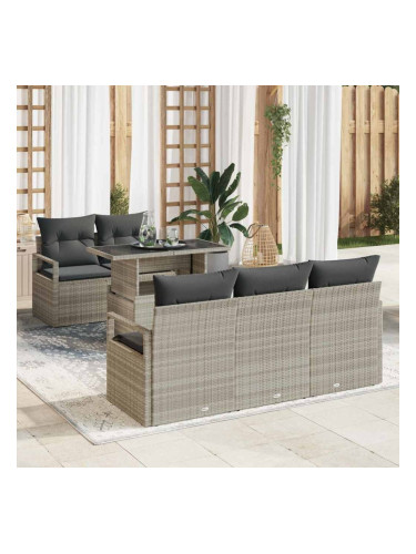 Sonata H Градински Софа Комплект 6 pcs Светлосиво 100 х 55 х 73 см