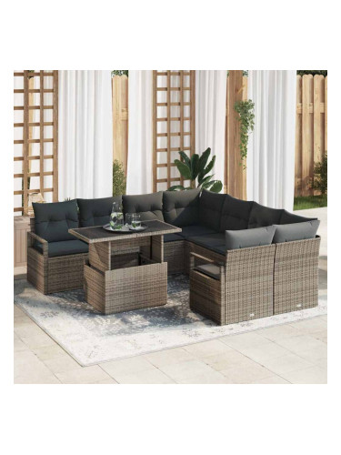 Sonata H Градински Софа Комплект 9 pcs Сив 100 x 55 x 73 см
